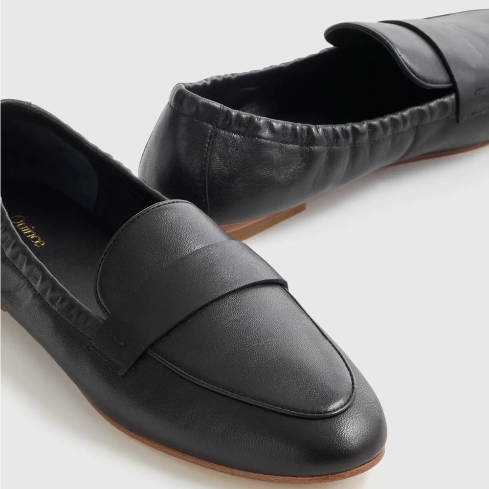 Quince Classic Black Leather Loafers - Picture 2 of 7